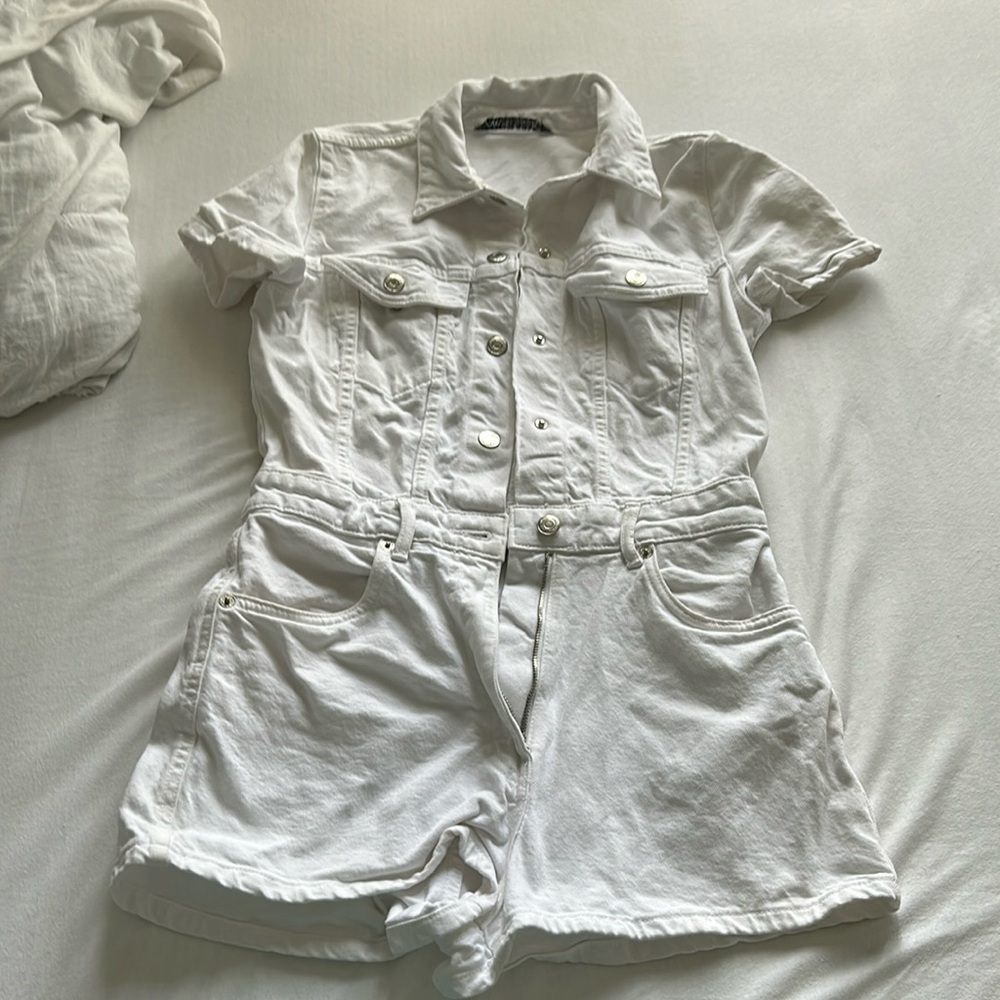 Zara short Denim Jumpsuit
